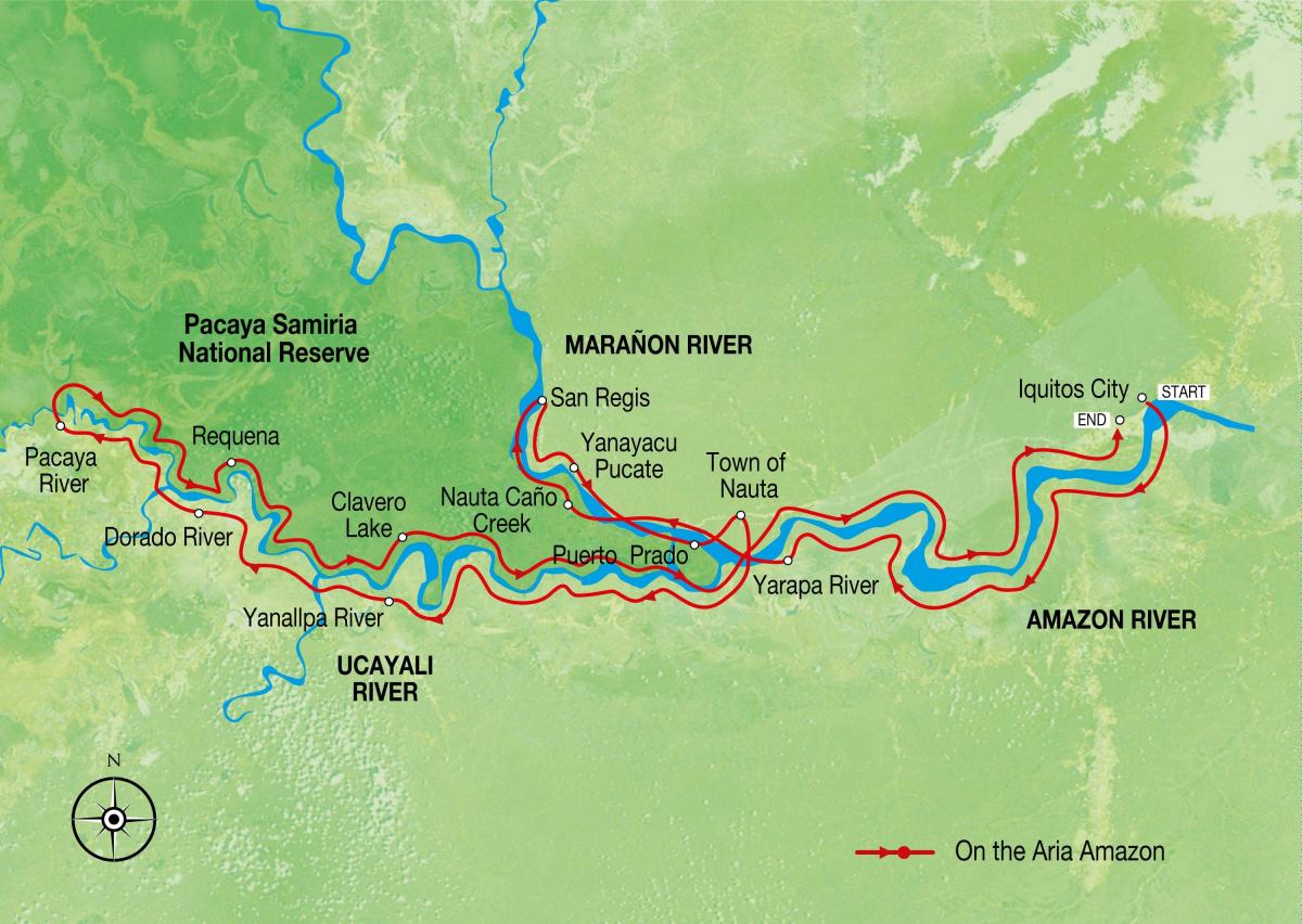 mapa ng amazon river sa Peru