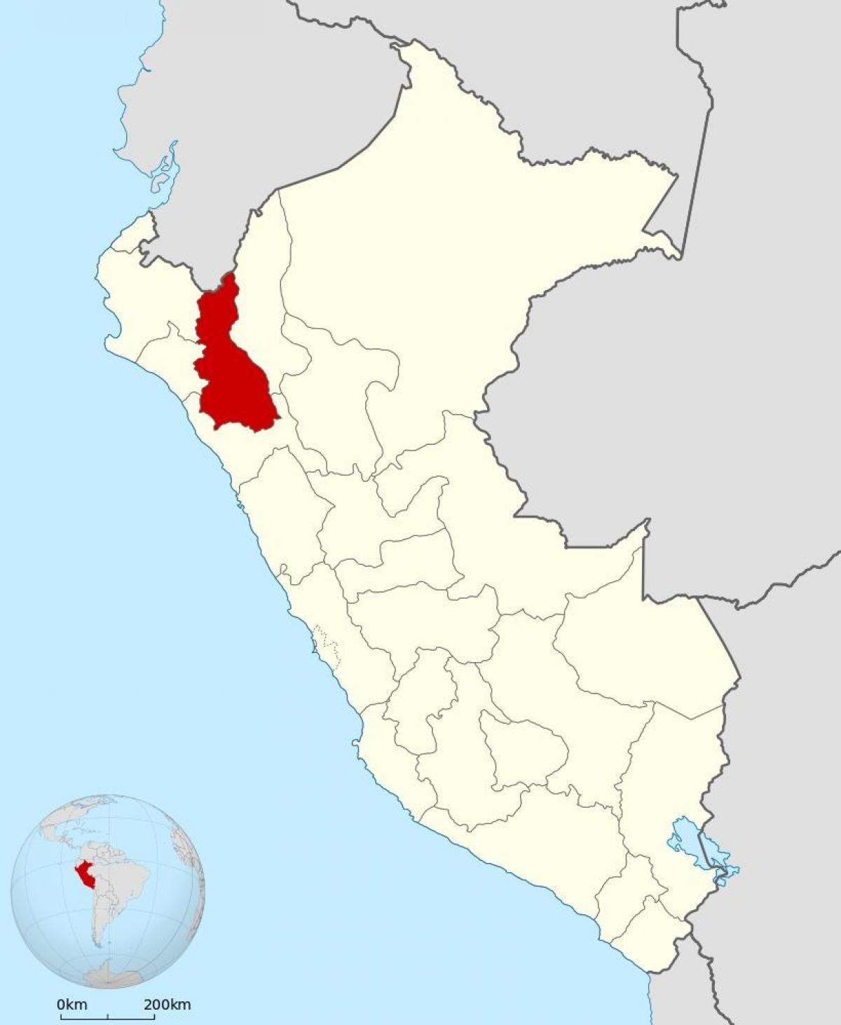 mapa ng cajamarca Peru