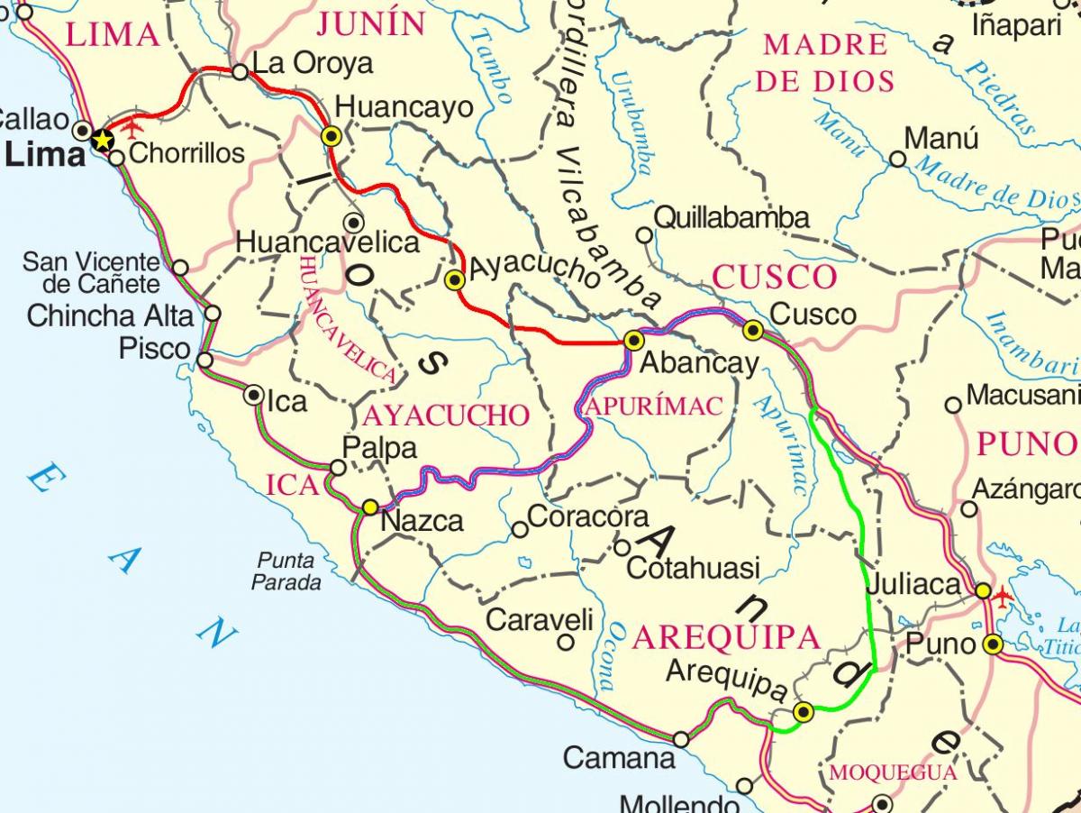 mapa ng cusco sa Peru