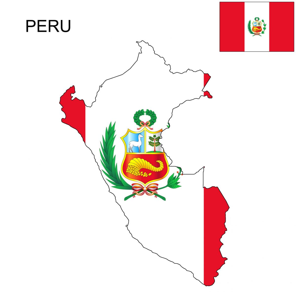 mapa ng Peru bandila