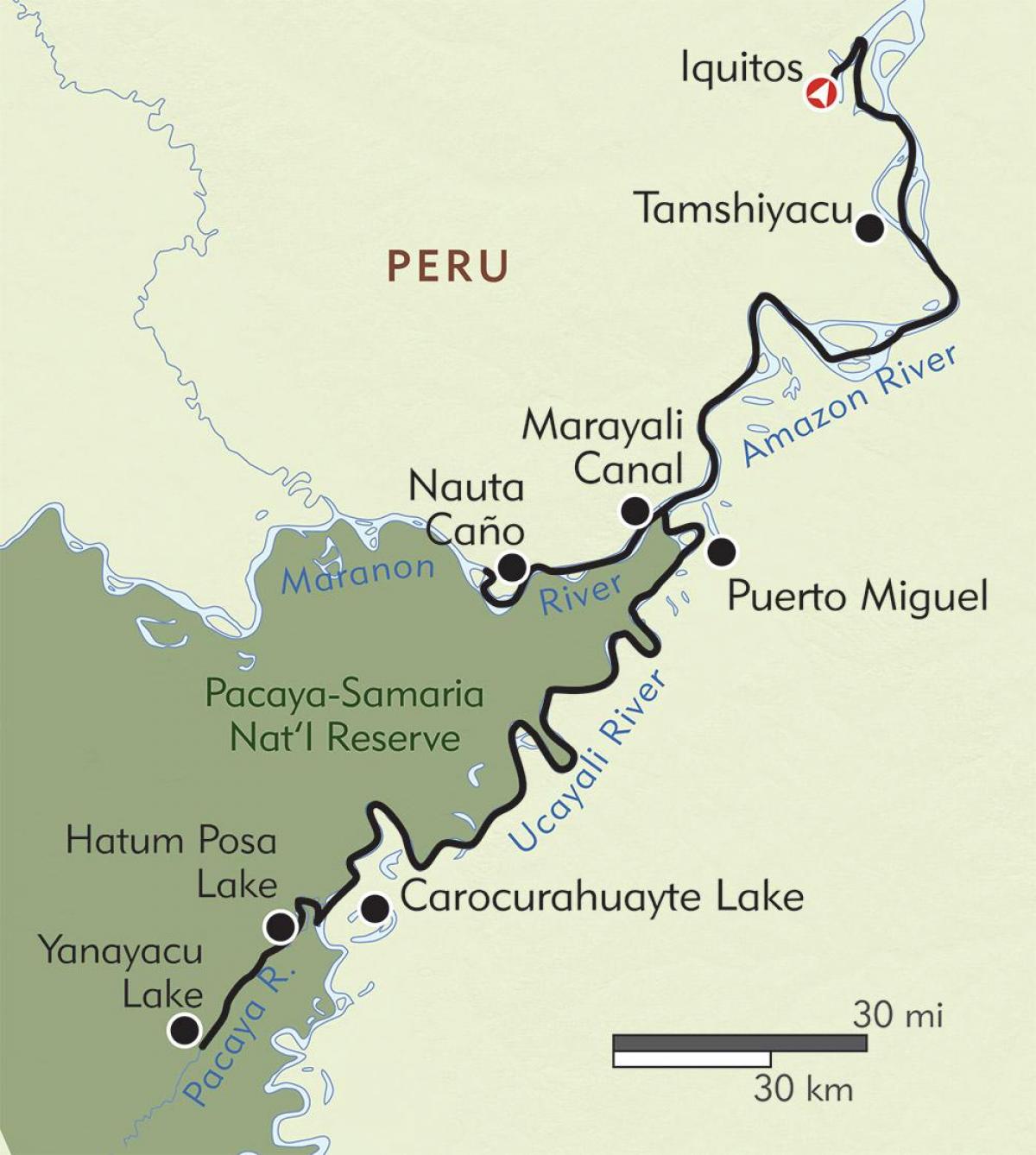 amazon Peru mapa