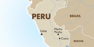 Mapa ng Peru at mga nakapaligid na mga bansa