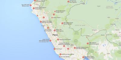 Mga paliparan sa Peru mapa