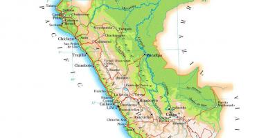 Mapa ng pisikal na mapa ng Peru