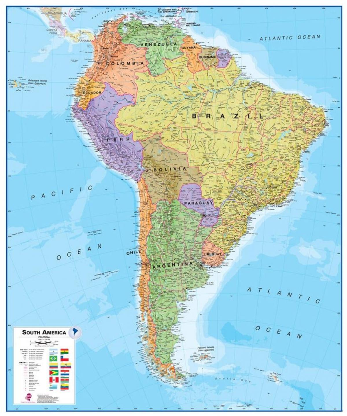 mapa ng Peru timog amerika