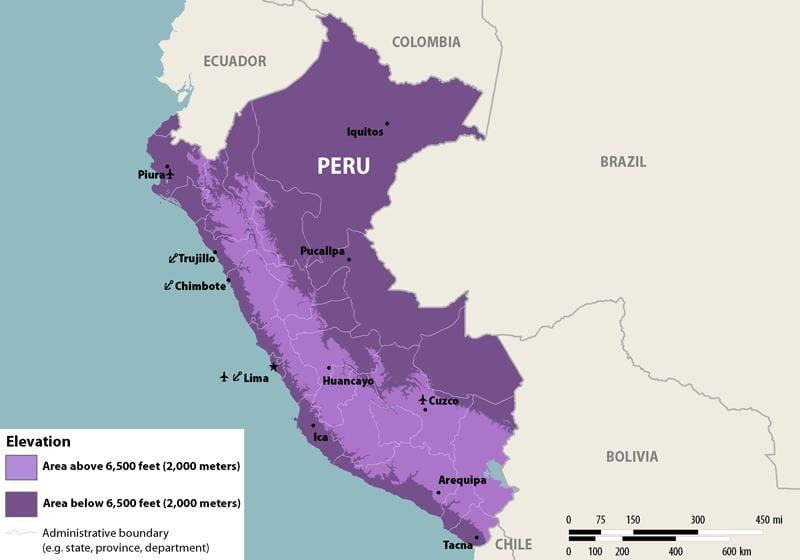 mapa ng Peru zika