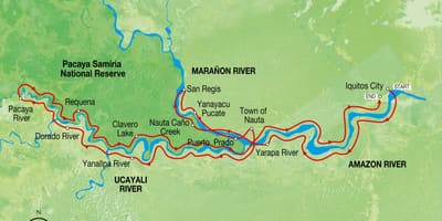 Mapa ng amazon river sa Peru