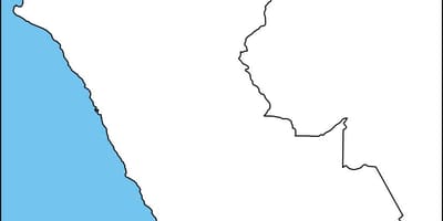 Mapa ng blangkong mapa ng Peru