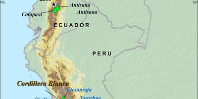 Peruvian andes mapa