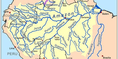 Mga ilog sa Peru mapa