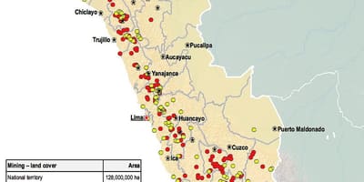Mapa ng Peru natural na mga mapagkukunan