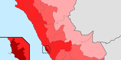 Peru populasyon density mapa