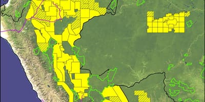 Peru amazon rainforest mapa