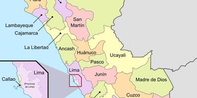 Mapa ng Peruvian disyerto
